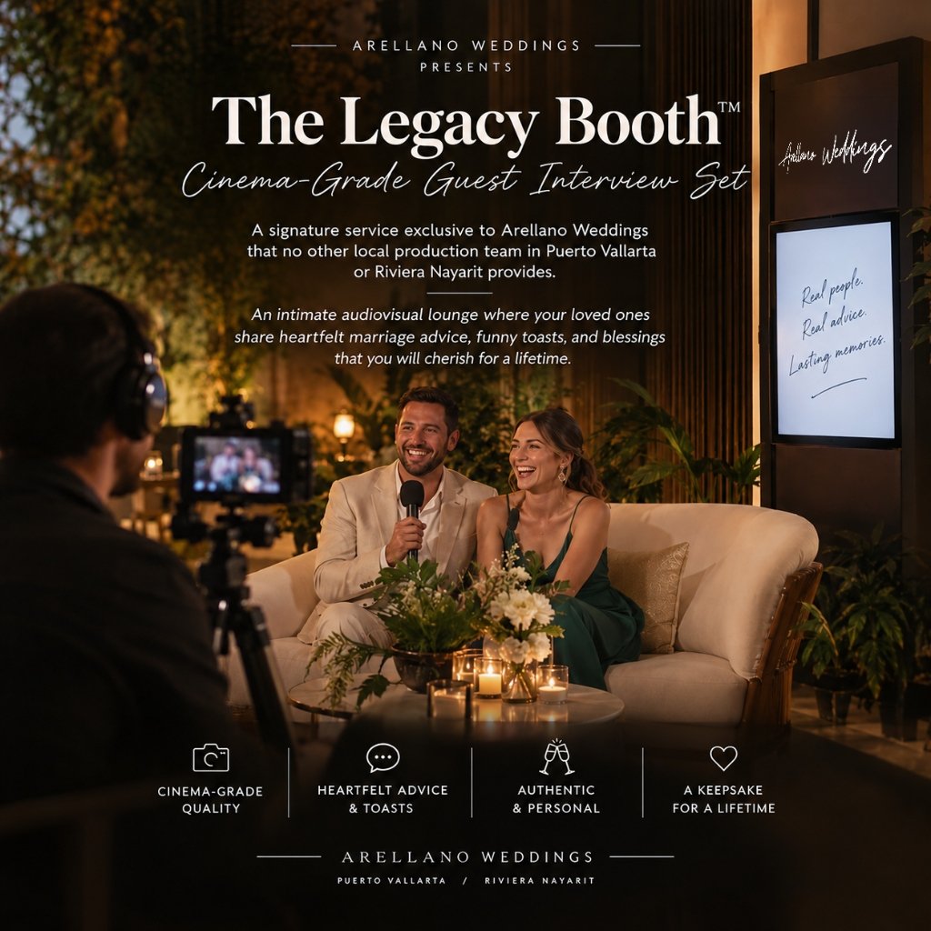 The Legacy Booth™ - Cinema-Grade Guest Interview Set by Arellano Weddings